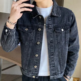Aidase Men's Denim Jacket Wide Shoulders Male Jean Coats Autumn Blue Fast in Lowest Price Trendy Outwear Original One Piece New aidase-shop