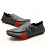 AIDASE  -  Size 47 Italian Soft Men Loafers Handmade Moccasins Men Shoes Leather Casual Breathable Slip on Boat Shoes Zapatos Hombre aidase-shop