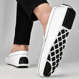AIDASE  -  Spring High-quality White Loafers Men's Brand Business Leather Shoes Genuine Leather and Soft Soles Lightweight Driving Shoes aidase-shop