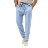 AIDASE  -  Summer Men's Breathable Solid Color Bubble Loose Men's Casual Trousers aidase-shop