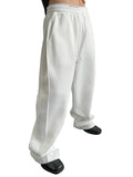 AIDASE  -  Men Drawstring Waist Loose Straight Leg Wide Leg Sports Sweatpants With Pockets aidase-shop