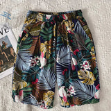 AIDASE  -  Summer New Youth Floral Print Beach Shorts Loose Men's Waist Drawstring Thin Floral Shorts aidase-shop