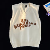 Aidase Alphabet Solid Pattern Men's V-Neck Sweater Daily Versatile Sleeveless Knit Sweater Fashion Simple Jacquard Design Sweater Vest aidase-shop