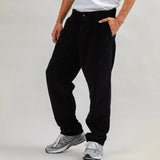 AIDASE  -  Spring Autumn New Stylish Straight Cargo Pants Men Casual Texture Corduroy Trousers For Men Loose High-waisted Pants Streetwear aidase-shop