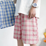 AIDASE  -  New Korean Fashion Plaid Casual Men's Shorts Summer Hip Hop Streetwear Bermudas Hawaii Beach Gym Y2K Baggy Shorts Man aidase-shop