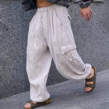 AIDASE  -  Spring New Men's Casual Pants Loose Breathable Wide Leg Multi-Pocket Straight-Leg Pants Men aidase-shop