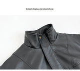 AIDASE  -  American Retro Heavyweight Men's Motorcycle Jacket Loose Flight Stylish Leather Coat Spring Autumn Trendy Brand Casual Outerwear aidase-shop