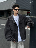 AIDASE  -  Outdoor Work Jacket Men's Spring Autumn American Retro Zipper Coat Silhouette Bomber Handsome High Street Flying Work Jacket aidase-shop