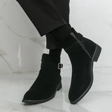 AIDASE  -  Brand Lightweight High Top Soft Comfortable Men's Boots Fashion Cow Suede Chelsea Boots Quality Versatile Business Leather Boots aidase-shop
