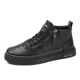 AIDASE  -  Casual Ankle Boots Male Sneakers New Men Boots Winter High Top Leather Shoes Fashion Cotton Shoes Fashion Business Outdoor Shoes aidase-shop