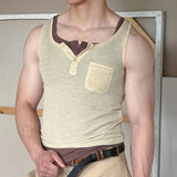 AIDASE  -  Summer New Casual Mens Ribbed Vest Sexy Stretchy Slim See Through Tank Tops For Men Daily Leisure Sleeveless Crop Camisoles aidase-shop