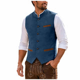 AIDASE  -  Men's Sleeveless Vest With Button Design Stylish And Simple Light Business Casual British. Coat 3xl aidase-shop