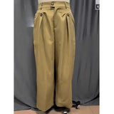 AIDASE  -  Spring Autumn New Fashion Men Casual Suit Pants Multiple Buttons High Waist Loose Straight Trousers Spring Business Soild Pant aidase-shop