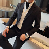 Aidase Men's Spring Quality Business Suit Jackets/Male Slim Fit Fashion Tuxedo/Man Solid Color  Veste Homme Luxe Blazers Coats 3XL aidase-shop