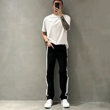 Aidase Trousers White Straight Male Cowboy Pants Retro Jeans for Men Classic Cheap Denim Aesthetic Stylish Baggy 90s Streetwear Loose aidase-shop