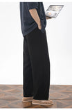 AIDASE  -  Mens Cropped Linen Blend Dress Pants Casual Drawstring High Waist Breathable Suit Trousers Japanese Clean Fit Straight Trousers aidase-shop