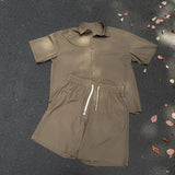 AIDASE  -  Mens Short Sets 2 Piece Outfits Summer Casual Short Sleeve Shirts and Shorts Tracksuit Sets