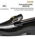 AIDASE  -  Men's Genuine Leather Loafers Handmade Casual Shoes High Quality Moccasins Slip on Walking Flats Versatile Male Business Shoes aidase-shop