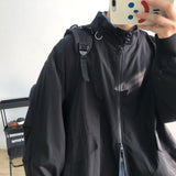 Aidase American Retro Tactical Jacket Hip Hop Varsity Jacket Men High Street Windbreaker Coats Zipper Collar Overalls Jacket aidase-shop