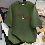 AIDASE  -  Fashion O-Neck Casual Printed Letter T-Shirts Men's Clothing 2025 Summer New Loose Korean Pullovers Tops Young Style Tee Shirt aidase-shop