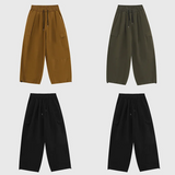 AIDASE  -  100% Cotton Men Cargo Pants Japanese Hip Hop Vintage Wide Leg Straight Regulate Trouser Leg Big Pocket Y2K Drawstring Bloomers aidase-shop