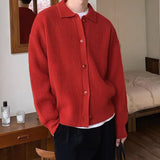 Aidase Autumn Men's Luxury Knit Slim Cardigan Sweater Long Sleeve Casual Streetwear Button-down Korean Leisure Popular Knitwear M-3XL