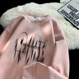 Aidase Suede Heavyweight Sweatshirt Gothic Print Round Neck Pullover Sweatshirts High Street Couple Hoodie Male Female Clothes aidase-shop