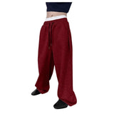 AIDASE  -  Men Drawstring Waist Loose Straight Leg Wide Leg Sports Sweatpants With Pockets aidase-shop