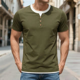AIDASE  -  Men'S Summer Embroidered Casual Pullover Mens T Shirt Casual Stretch Crewneck Short Sleeve Tees Gym Workout Ribbing Ropa Hombre aidase-shop