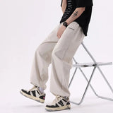 AIDASE  -  Ice Silk Men Casual Pants Loose Summer Thin Quick Drying Sports Solid Casual Draping Wide Leg Pants Preppy Hip Hop Trousers aidase-shop