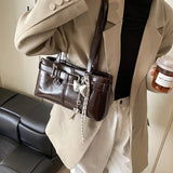 AIDASE  -  Vintage Coffee Color Casual Tote Shoulder Bag Women Cute Shopping Bag Female Handbag aidase-shop
