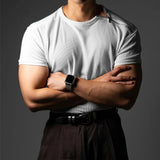 AIDASE  -  Men's Solid Color Side Zipper Short-Sleeved Sports Gym T-Shirt American Retro Fashion Trend Casual Loose Breathable Men's Tops aidase-shop