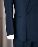 AIDASE  -  Men's Suit 2 Pieces Blazer Pants Pinstripe Single Breasted Sheer Lapel Business Slim Fit Formal Wedding Groom Costume Homm aidase-shop