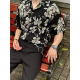 AIDASE  -  Men's Clothing Vintage Floral Print Cuban Collar Hawaiian Vacation Beach Shirt Summer Casual Streetwear Short Sleeve Loose Tops aidase-shop