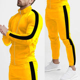 AIDASE  -  autumn and winter new casual men's sports suits, color matching men's clothing, casual suits hooded trendy sports aidase-shop