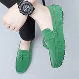 AIDASE  -  Summer New Driving Flats Stylish Style Male Moccasins Business Shoes Fashion Trendy Lazy Loafers Suede Leather Mens Casual Shoes aidase-shop
