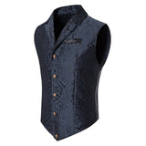 Casual Fit Men's Suit Vest Holiday Casual Turn-down Collar Single-button Embroidered Slimming Men's Fashion Vest aidase-shop