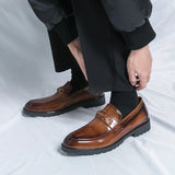 48.47Aidase New Luxury Slip on Dress Shoes Men Genuine Leather Italian Loafer Shoes for Men Black Brown Brand Formal Oxford Men Casual Shoes aidase-shop