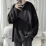 AIDASE  -  Autumn Men's V-neck Long Sleeve T-shirts New Solid Color Jacquard Waffle Pullover Tops High Street Fashion Breathable Tee Shirts aidase-shop