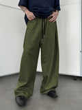AIDASE  -  Men Drawstring Waist Loose Straight Leg Wide Leg Sports Sweatpants With Pockets aidase-shop