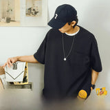 Aidase Short sleeve T-shirt Men's Summer Couple look Japan fashion Vintage top Embroidered T-shirt