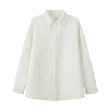Aidase Spring New Men's Shirts Long Sleeve Solid Color Casual Shirt 2025 Plus Size Harajuku Blouse Fashion Unisex Clothes