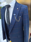 Aidase Man Suit Boutique Cross-border Foreign Trade Men Color Matching Wedding Casual Host Suit 3 Sets Wedding Suits for Men