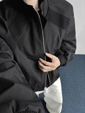 AIDASE  -  New Harajuku Stand Collar Zipper Bomber Jackets For Men Casual Patchwork Loose Baseball Clothes American Vintage Trendy Coat aidase-shop