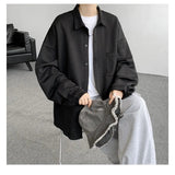 AIDASE  -  Long-sleeved Autumn Winter Men's Velvet Jacket Trendy Loose New Jacquard Shirt aidase-shop