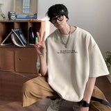 AIDASE  -  Loose Fit American Sle Heavyweight ort Sve T-irt for Men Summer Trendy Brand Suede f Sve Body irt Top aidase-shop