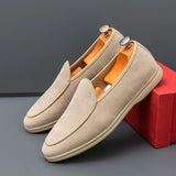 AIDASE  -  Fashionable Men Loafers American Casual Comfortable Brand Small Leather Shoes British Business Travel Shoes in Sizes 38-46 aidase-shop