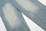 AIDASE  -  New Men's Vintage Washed Side Stripe Jeans Y2K Streetwear Patchwork Design Baggy Denim Pants Casual Punk Straight Jean aidase-shop