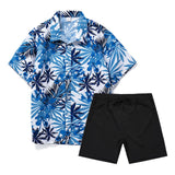 AIDASE  -  Business Attire For Men Mens 2 Piece Beach Vacation Set Shirts And Shorts Suit Outfits Bed Suits спортивный костюм мужской aidase-shop