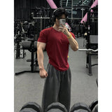 AIDASE  -  American Sle Fitn Training ort Sve T-irt Qui Dry Heavy oulder Sve Tight Muscle Slim Fit f Sve for Men aidase-shop